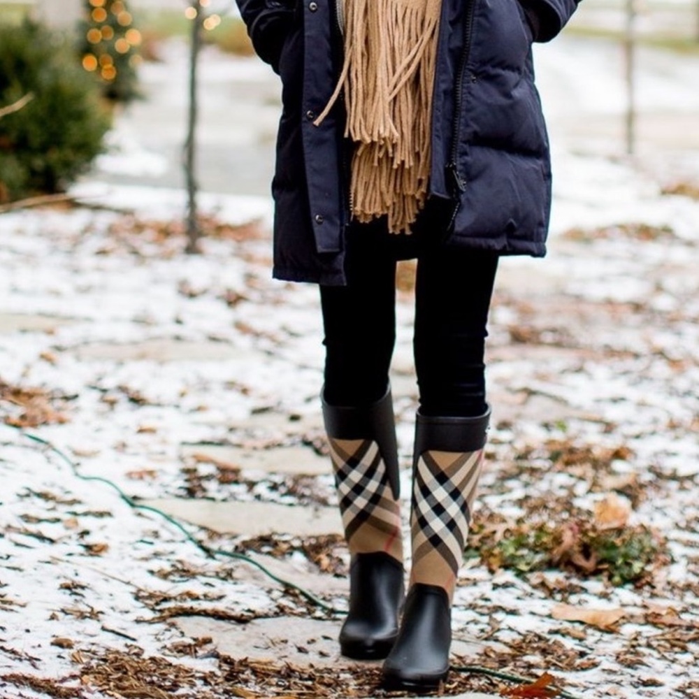 Burberry rain boots